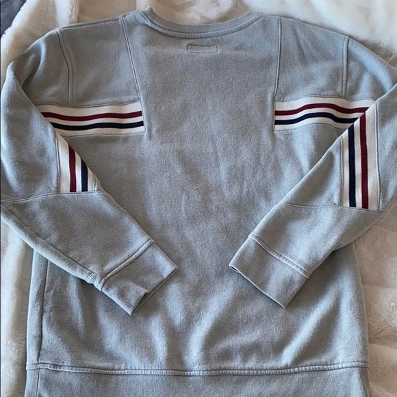 Original Use | Grey Crew Sweatshirt w/stripes, S - Picture 4 of 7
